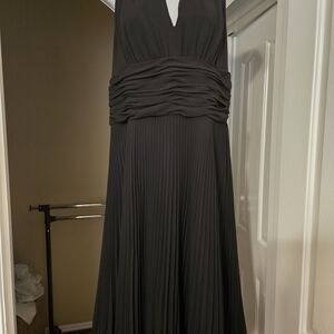 American Living Black Pleated Ruched Gown